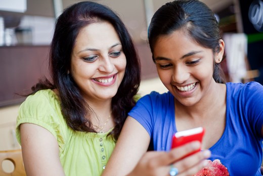 Indian mother and daughter