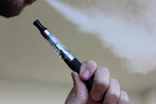 Man smoking e-cigarette